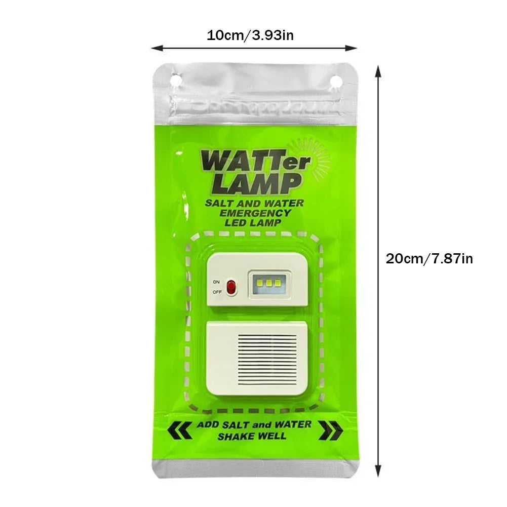LED Salt Water Emergency Lamp Portable Camping Lamp Waterproof Salt Water Light for Outdoor Camping Night Fishing Lamp Reusable