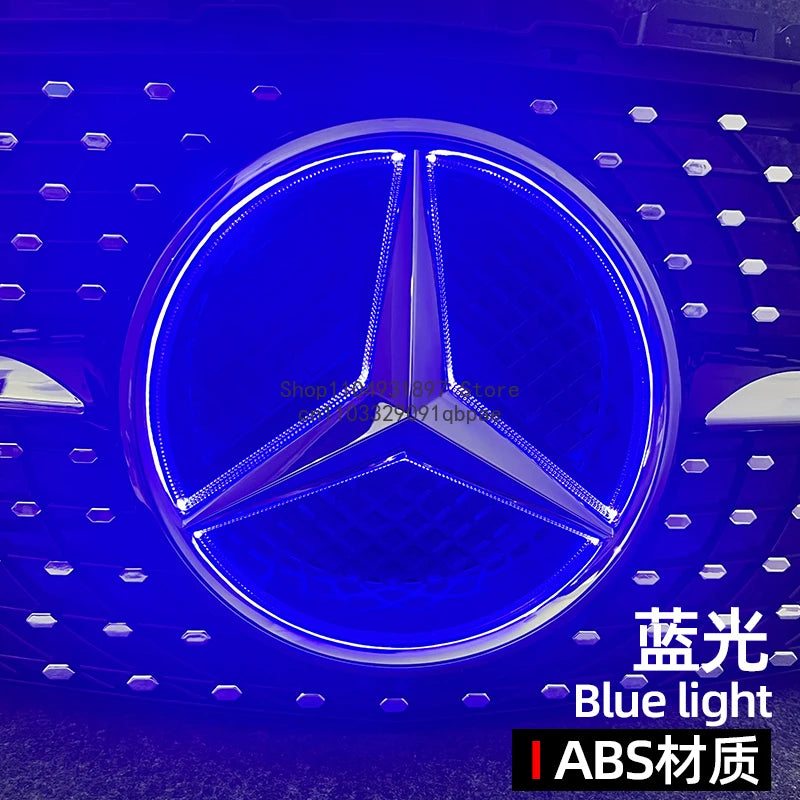 Grid LED light Front Grilled Embelm badge For W204 W205 W213 W253 C-Class E-Class GLC C E 180 200 250 300 350 43 63 4MATIC