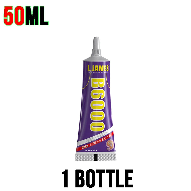 15/25/50/110ML B6000 Clear Contact Adhesive Universal Glass Plastic DIY Phone Repair Glue with Precision Applicator for Electro
