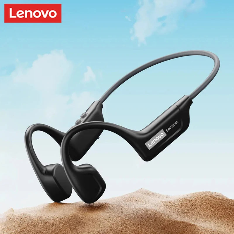 Choice Lenovo S102 Wireless Bone Conduction IPX6 Waterproof Sports Headphones Cycling Fitness Earbuds Bluetooth V6.0 Earphones