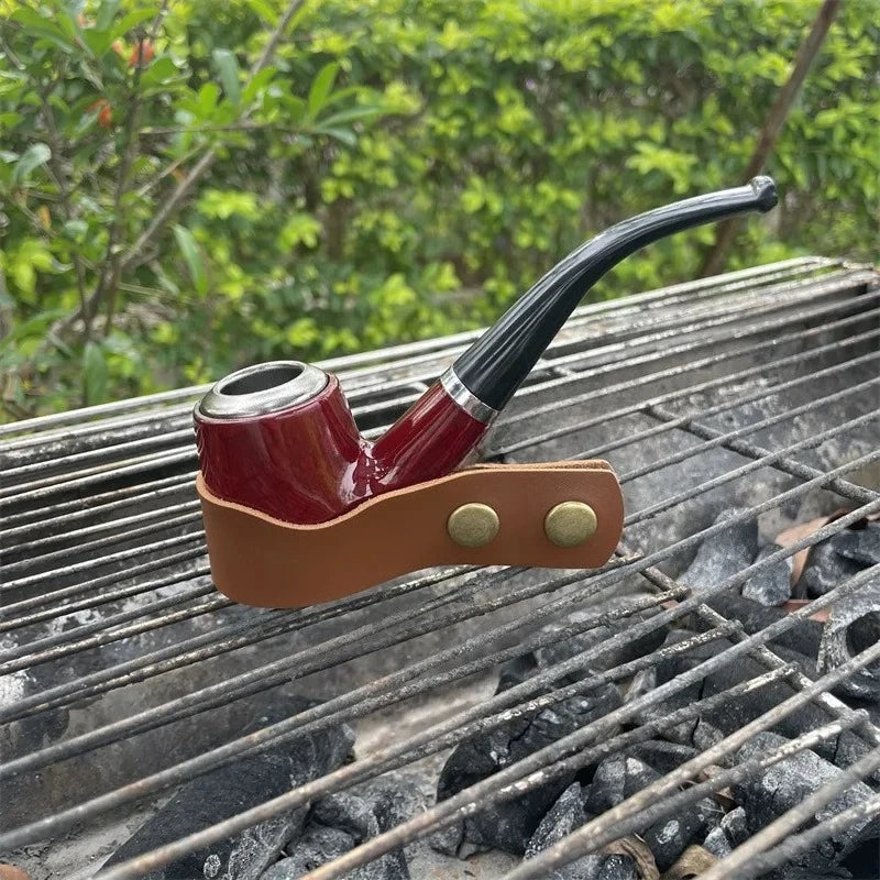 Leather Stand Rack Holder Rest for Tobacco Smoking Pipe for Smoking Pipes Exclusive Designed for Pipe Smokers cigar holder Gifts
