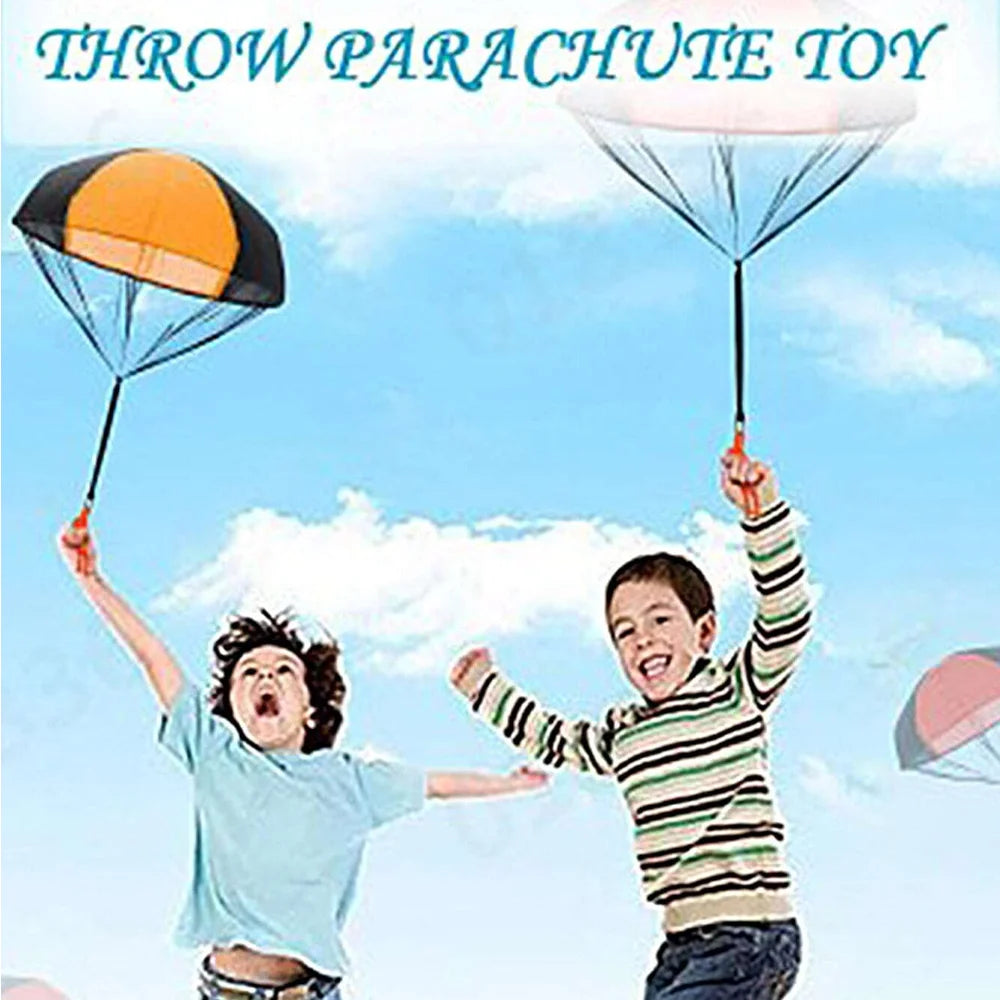 1/6 Sets Hand Throwing Parachute Kids Outdoor Funny Toys Game Play Toys for Children Fly Parachute Sport with Mini Soldier Game