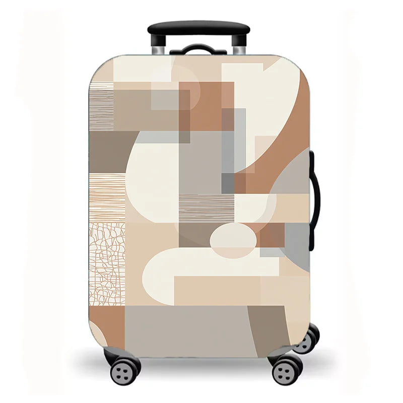 Luggage Cover,Abstract Geometric Marble Colorful Art Print Stretch Suitcase Protector,Washable Anti-Scratch Travel Baggage Cover