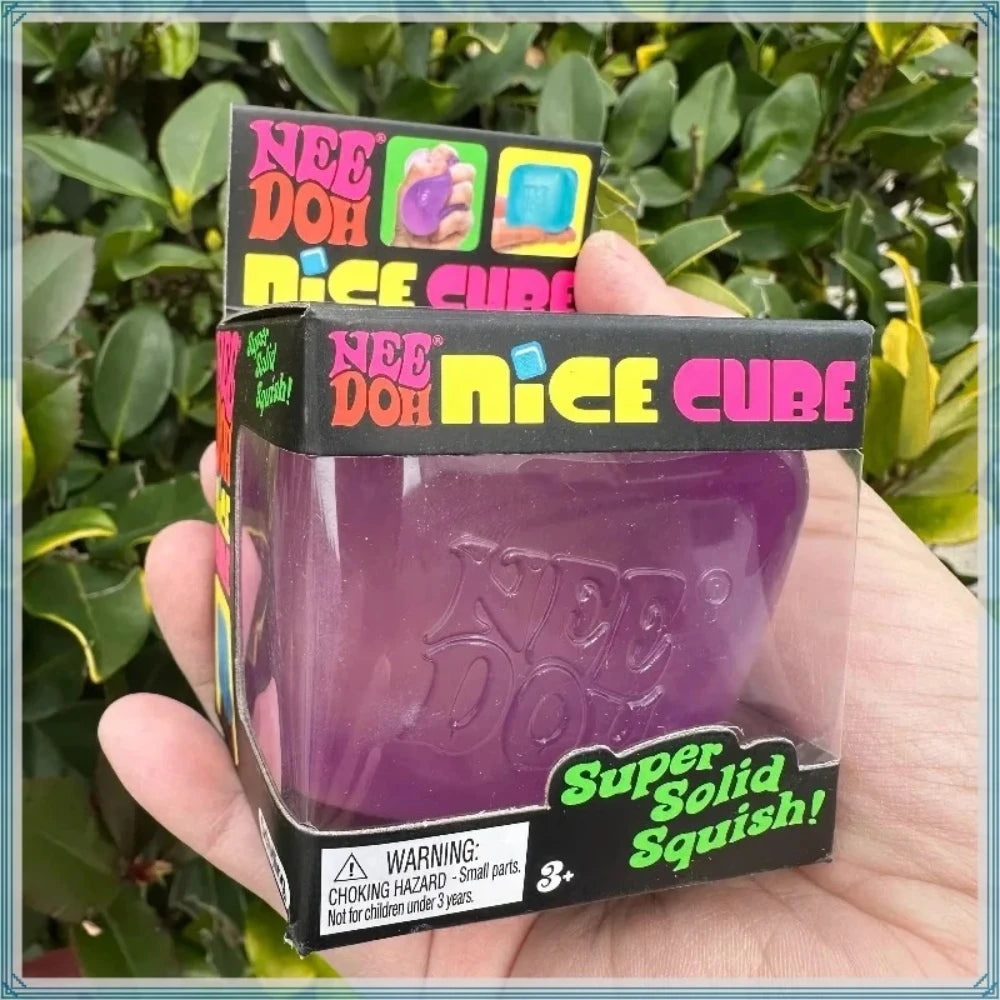 New Nee Doh Nice Cube Sensory Soft Soothing Stress Toy Soft Squeeze Fidget Office Anxiety Relieving Toy