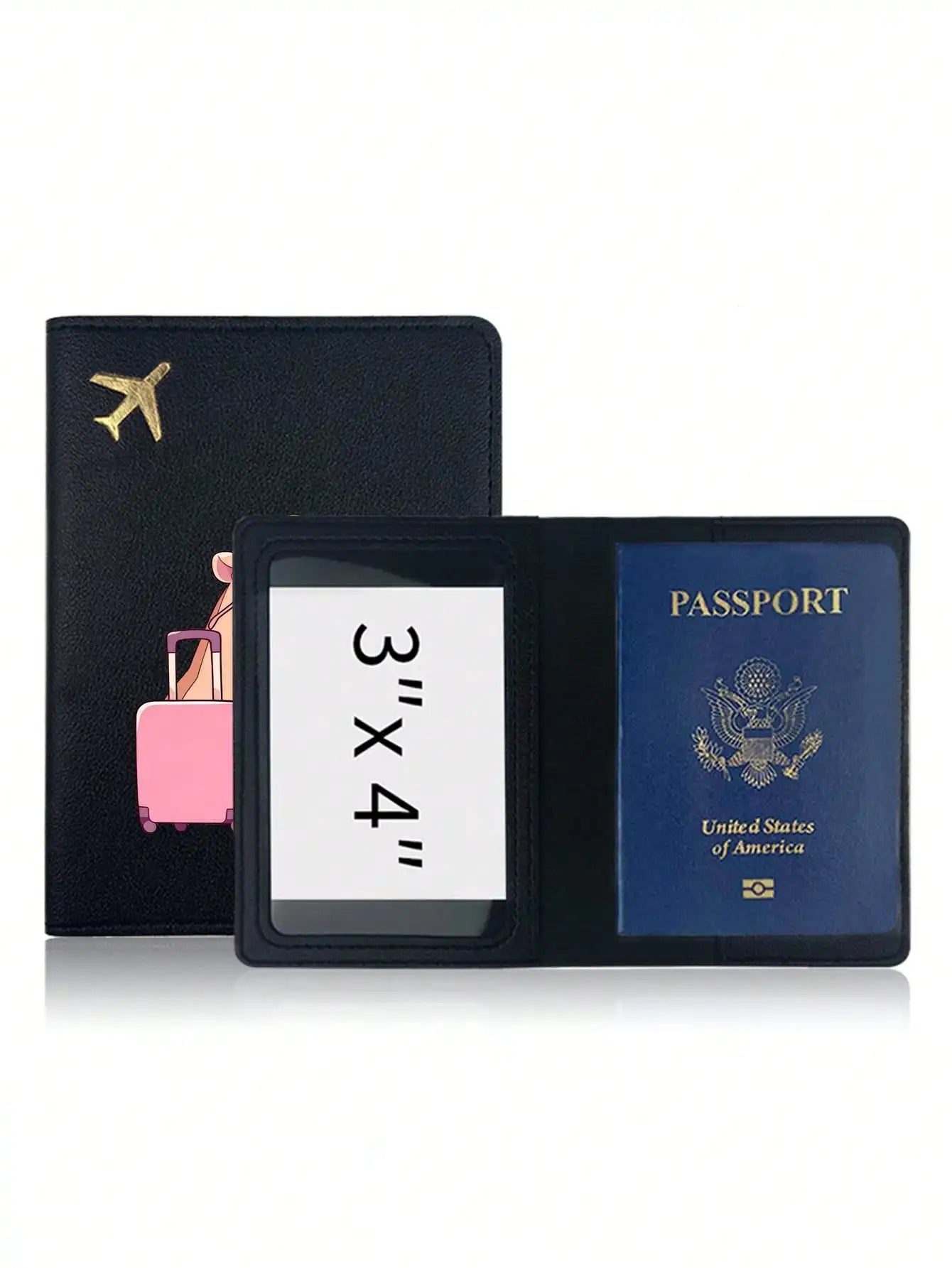 Capybara Pattern Print Passport Wallet Set 2 Pcs Passport Holder  Ticket Holder Passport Lightweight Travel Card Holders
