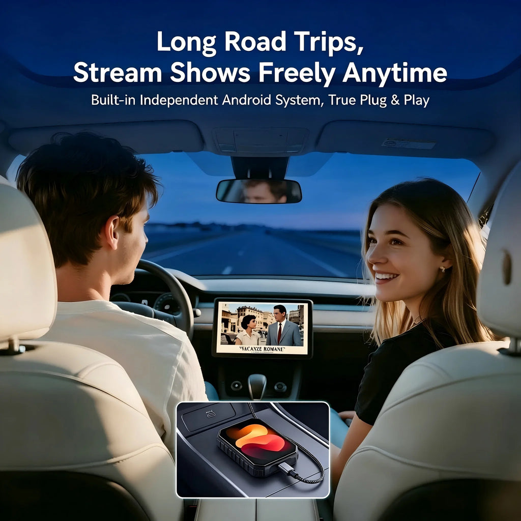 Wired To Wireless CarPlay Android Auto Adapter Built in Independent Android 15 OS Supports IPTV YouTube Netflix Plug and Play