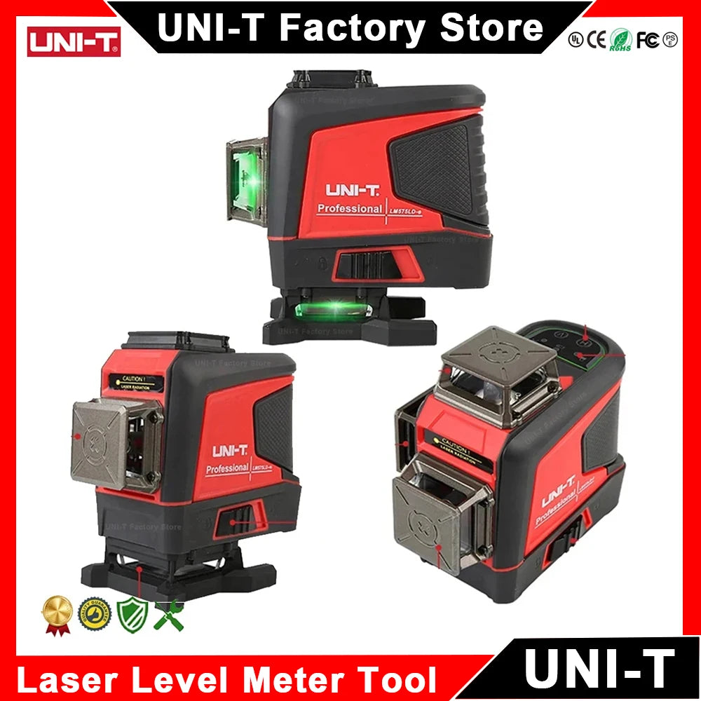 UNI-T LM573LD LM575LD LM576LD E Laser Level Tool 12 16 Lines 360 Self Leveling Professional Green Laser Level Meter