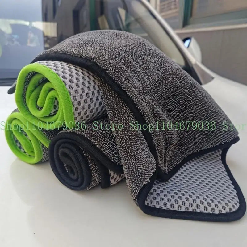 652F Multipurpose Microfiber Car Towel Double Side with Mesh Texture For Interior Exterior Surfaces And Dust Trapping