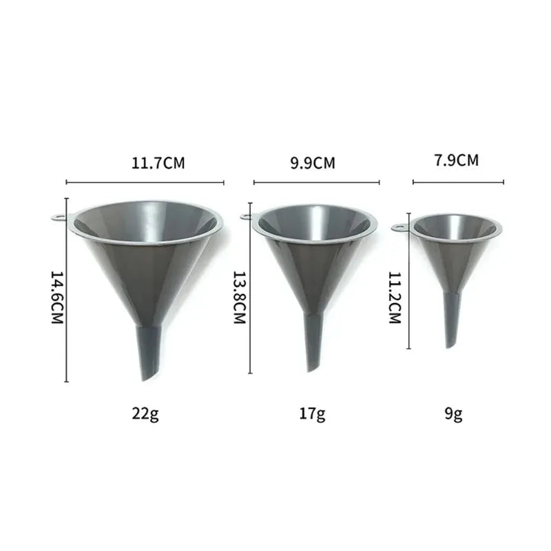 3pcs Plastic Funnel 3-piece Set For Household Kitchen Tools Triangular Separation Funnel Set For Filtering Alcohol Leakage