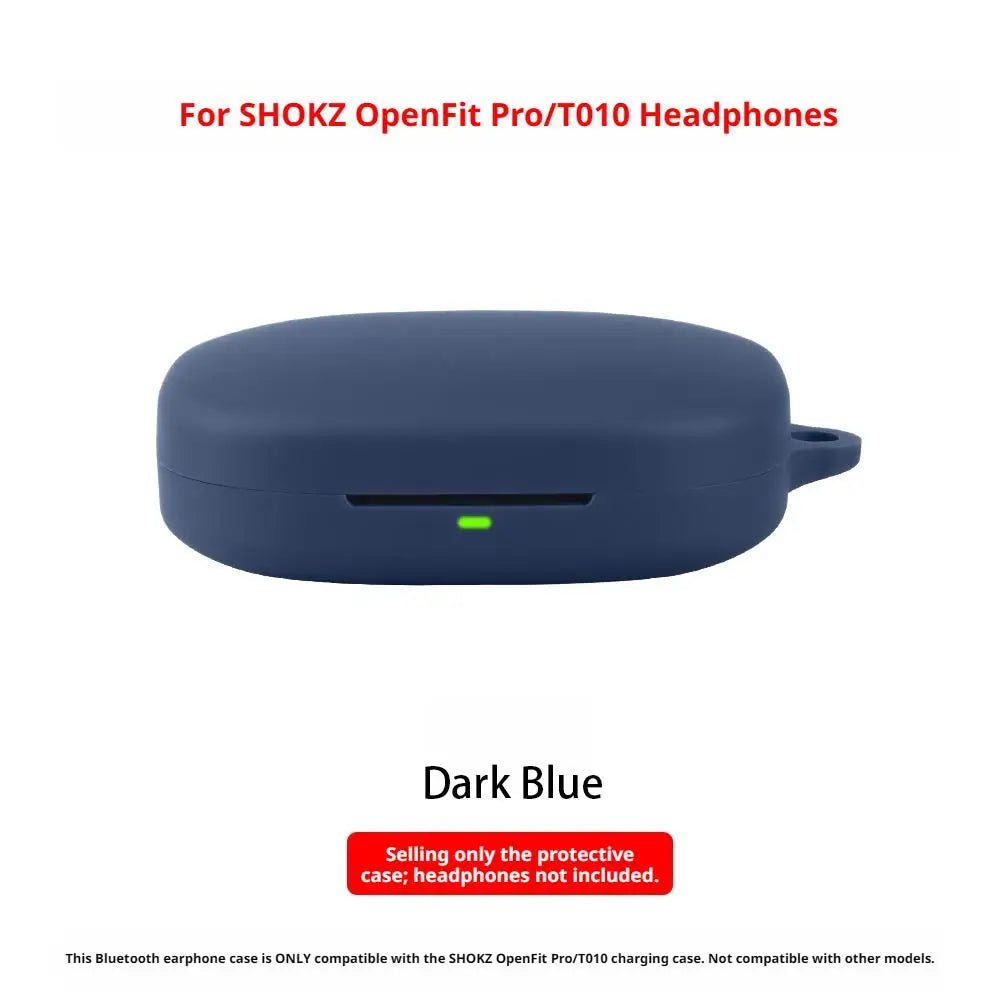 Protective Case for SHOKZ OpenFit Pro T010 Soft Silicone Shockproof Cover with Hook Anti-Fingerprint Dustproof Headphone Shell