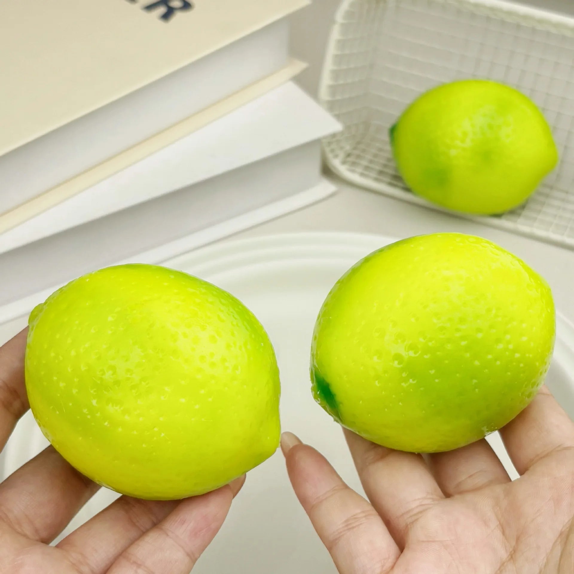 Handmade lemon Stress Ball Squeeze Toy, Slow Rebound Fruit Mango Squishy Fidget Ball, ASMR Sensory Stress Relief Toy Gifts
