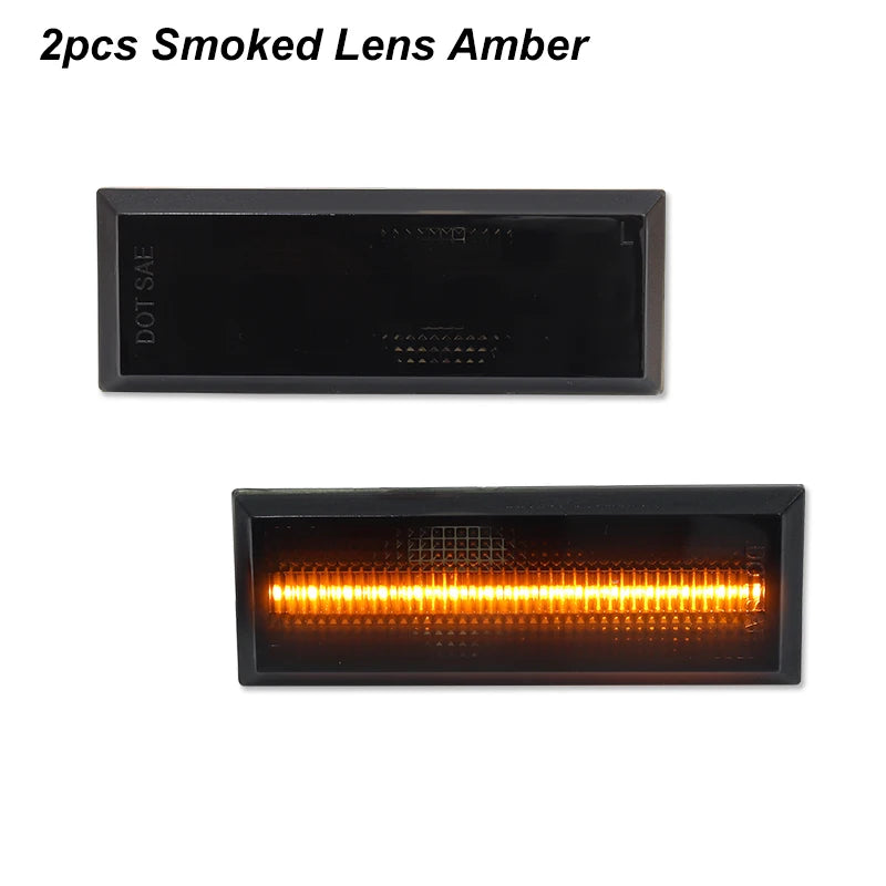 iJDM For 1981-1988 Oldsmobile Cutlass 442 Front & Rear LED Side Marker Light Fender Lamp Assembly Parking/Driving/Turn Signal