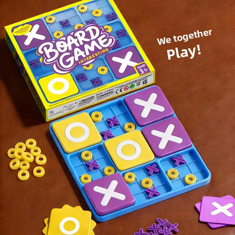 New Jiugongge XO Tic-tac-toe Chess Table Early Education Table Game Training Logical Thinking Children's Educational Toys