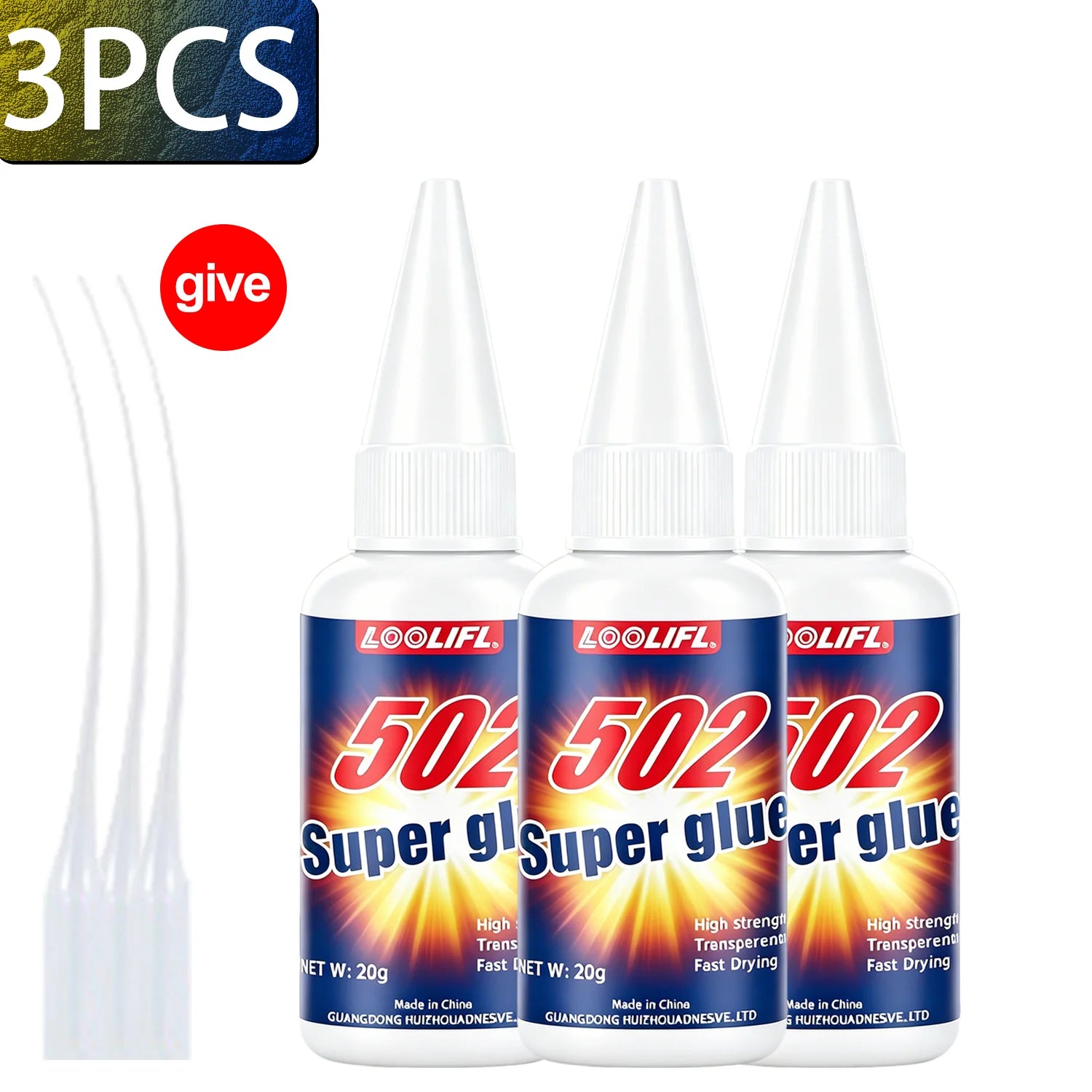 Fast Drying 502 Super Glue Instant Strong Bond Clear Adhesive For Metal Plastic Wood Glass Ceramic Rubber Industrial Hardware