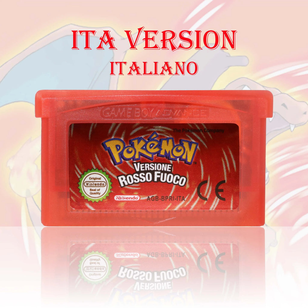 GBA/GBC ITA Version Pokemon Rubino/Zaffiro/Smeraldo/Cristallo/Verde Game Cartridge Video Game Card High Quality with Battery
