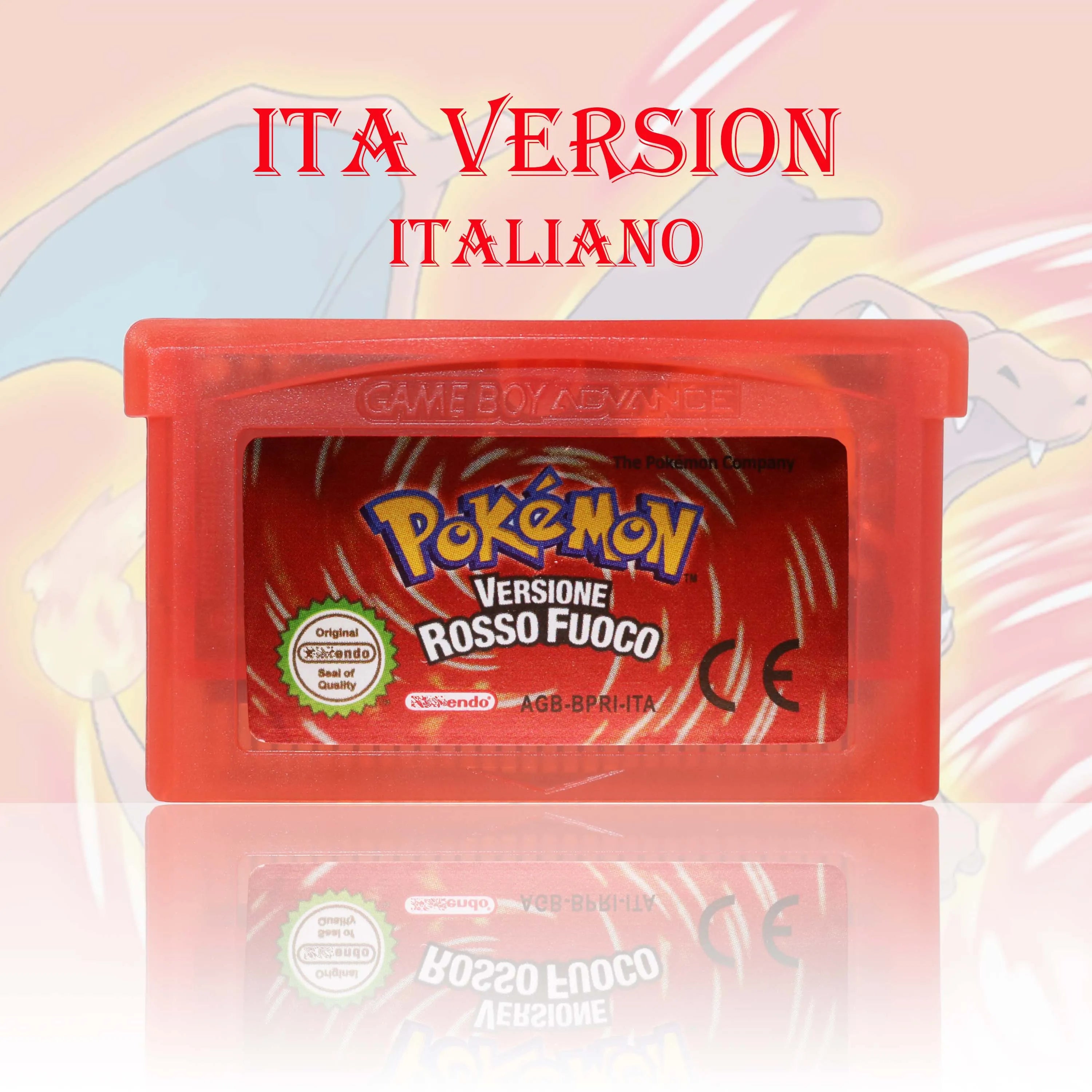 GBA/GBC ITA Version Pokemon Rubino/Zaffiro/Smeraldo/Cristallo/Verde Game Cartridge Video Game Card High Quality with Battery