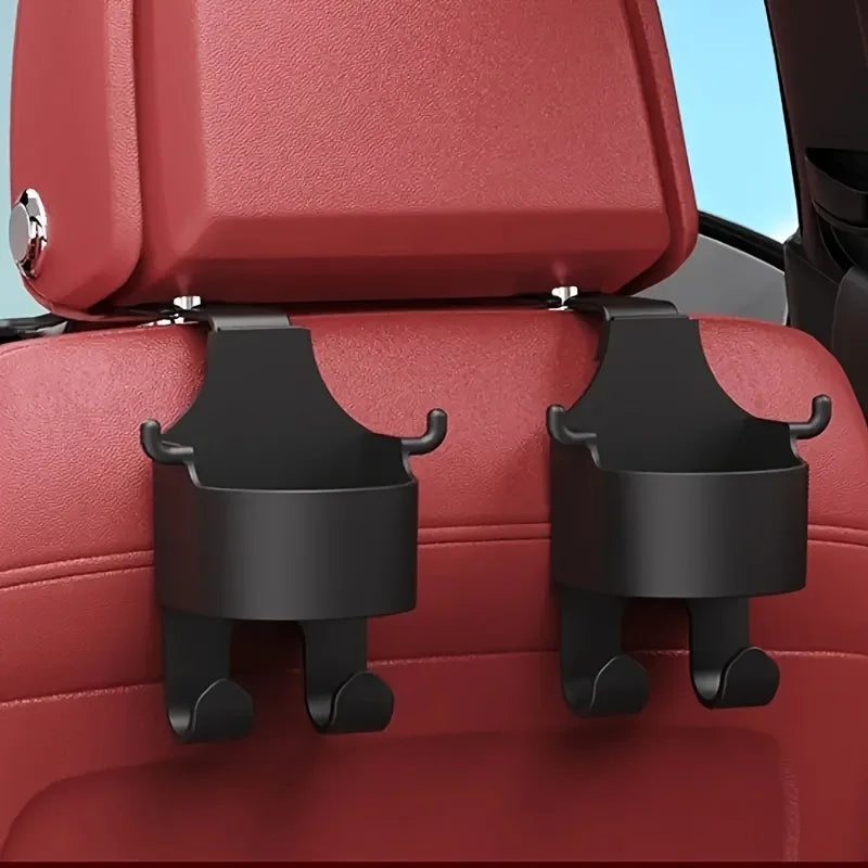 Multifunctional Car Seat Back Organizer with Hooks Cup Holder And Storage Box Durable Sturdy PP Material
