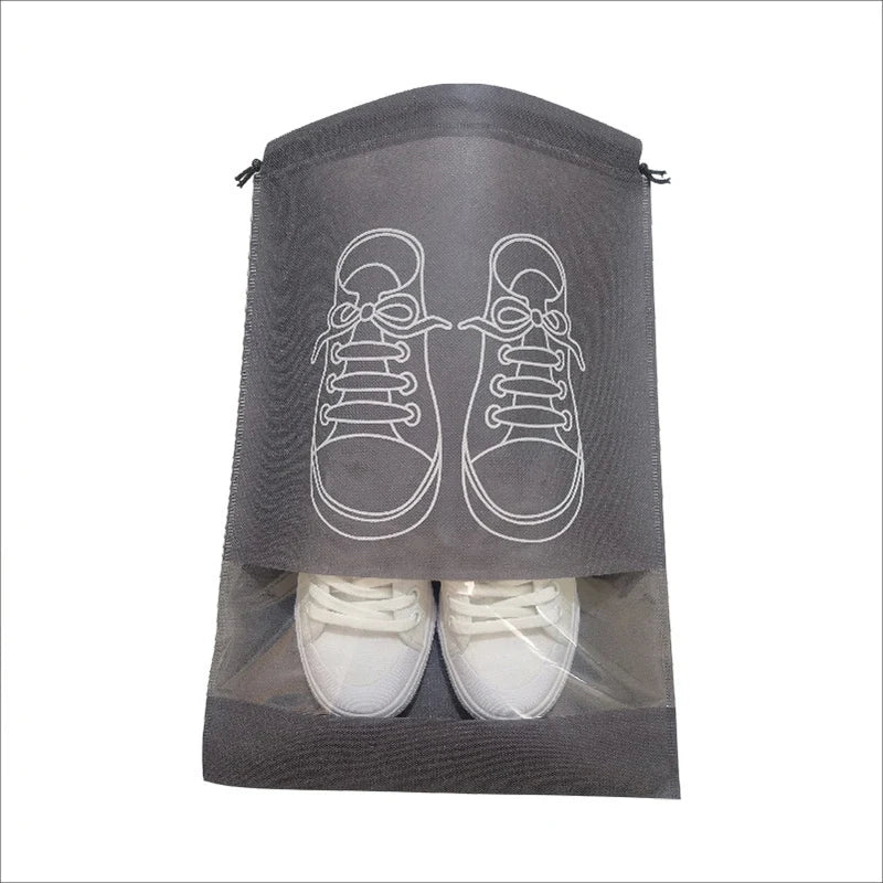 Non-woven Shoes Bag Waterproof Dustproof Travel Bag Portable Tote Drawstring Bag For Shoes Storage Shoes Organizer 2024