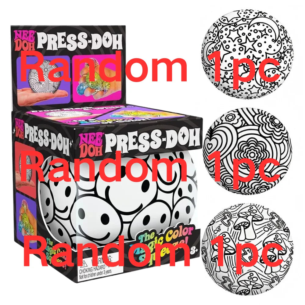 NEW NeeDoh Graffiti Ball Blind Box Series Desktop Ornament Stress Squishy Toys For People Under Pressure Fun Soft Stress Ball