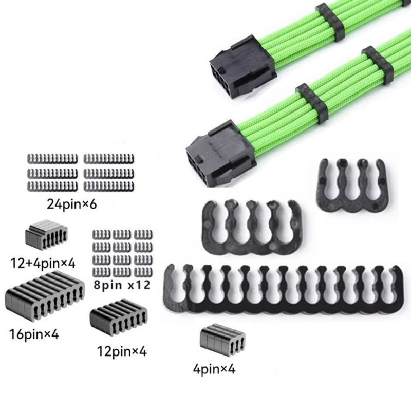 P9FA 34PCS Multipurpose Acrylic Combs For Neat Power Cable Routing 24Pin Motherboards