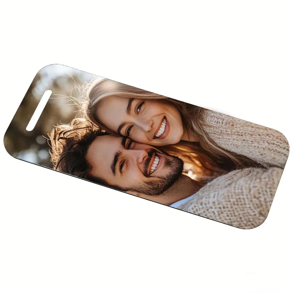 Customized Photo Double-Sided Alloy Luggage Tags Travel And Business Trip Family Luggage Bag Pendants Customized Luggage Tags