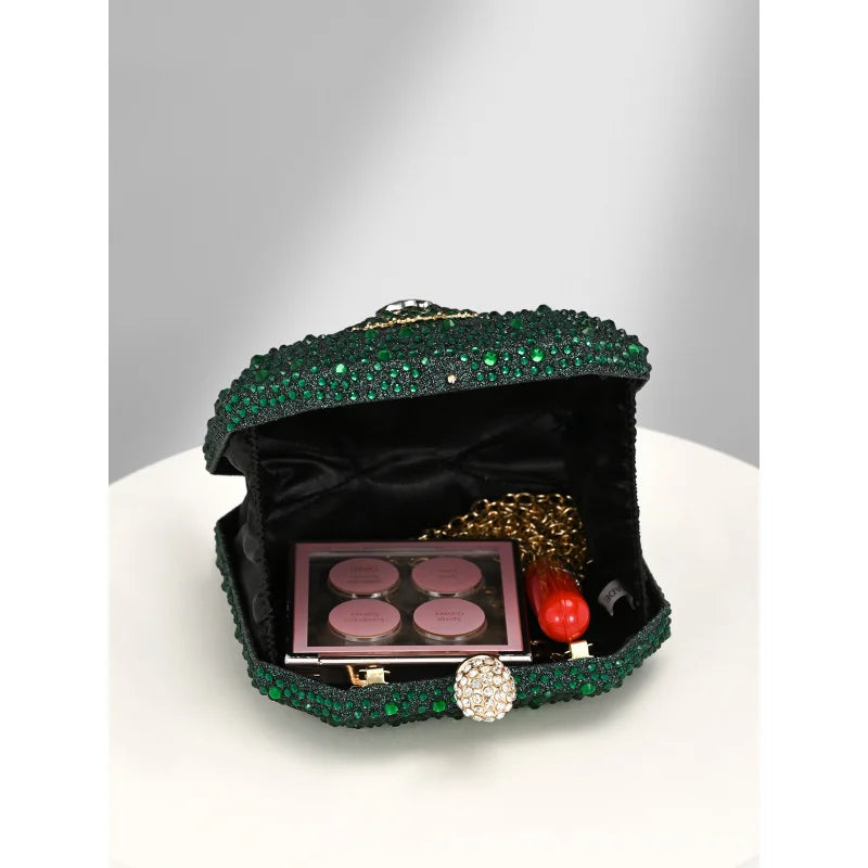 Cross-border new evening bag with shiny rhinestones, for women, perfect for evening parties and fashionable occasions