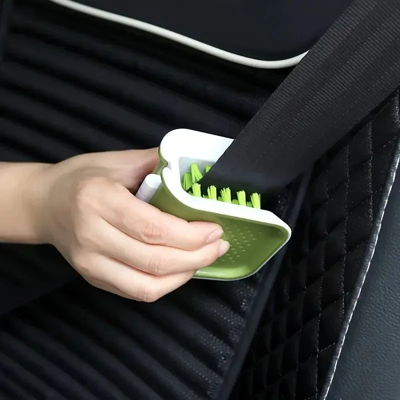 TILONDEX U Shaped Double-Sided Car Seatbelt Cleaning Brush Dual Bristle Handheld Detailing Tool for Fabric Seatbelt Straps