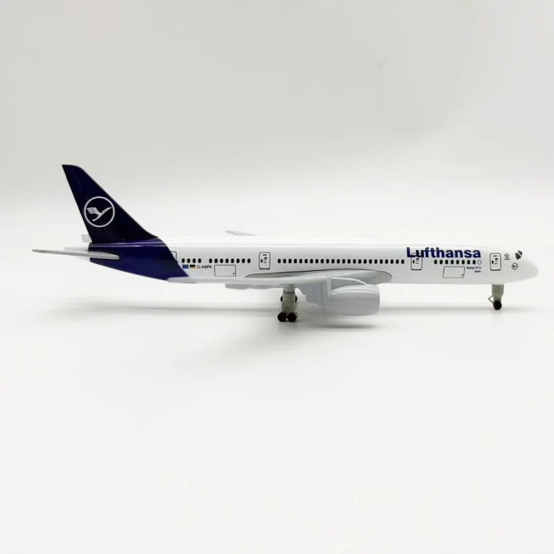 20cm Lufthansa Model Plane B787 Metal Replica Model Plane Aviation Simulation Scale Aircraft Collection Toys Boys Kids