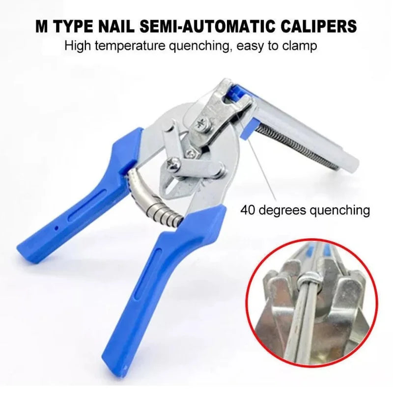 600pcs M Clips Staples Hog Ring Plier Tool Chicken Mesh Cage Wire Fencing Anti-slip Handle Stainless Steel Hand Tools