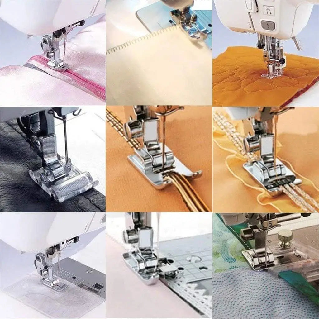 11Pcs Presser Feet Set - Walking Foot Kit for Brother, Singer, Babylock, Janome, Toyota Low Shank Sewing Machines