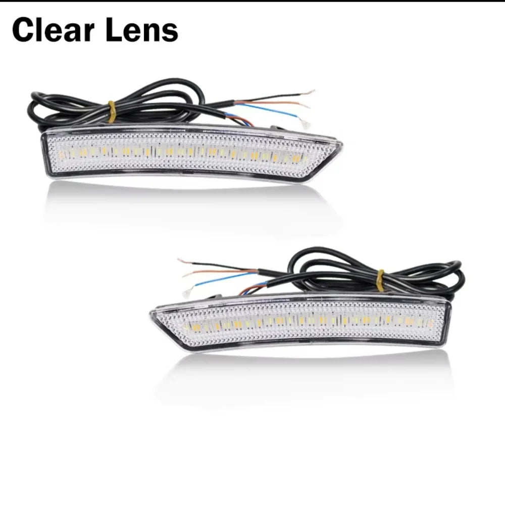 Amber & White LED Front Side Marker Lights For Lincoln MKX 2016-2018 & Nautilus 2019-2022 Turn Signal Lights DRL Driving Lights