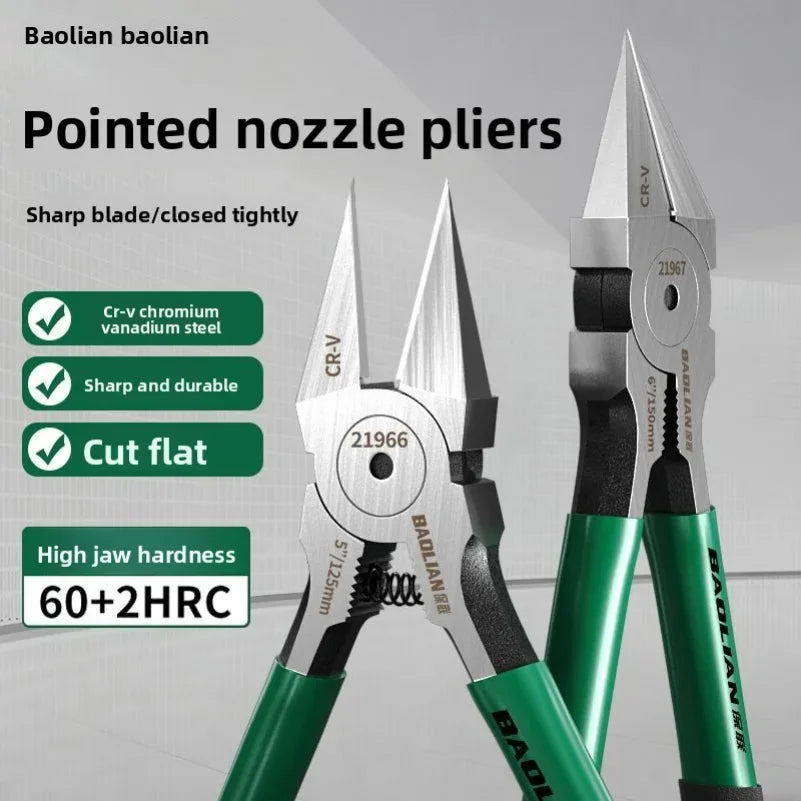 Industrial Grade Special Sharp Side Mouth Pliers,High Hardness Electrician Small Diagonal Pliers,Electrician Manual Tool