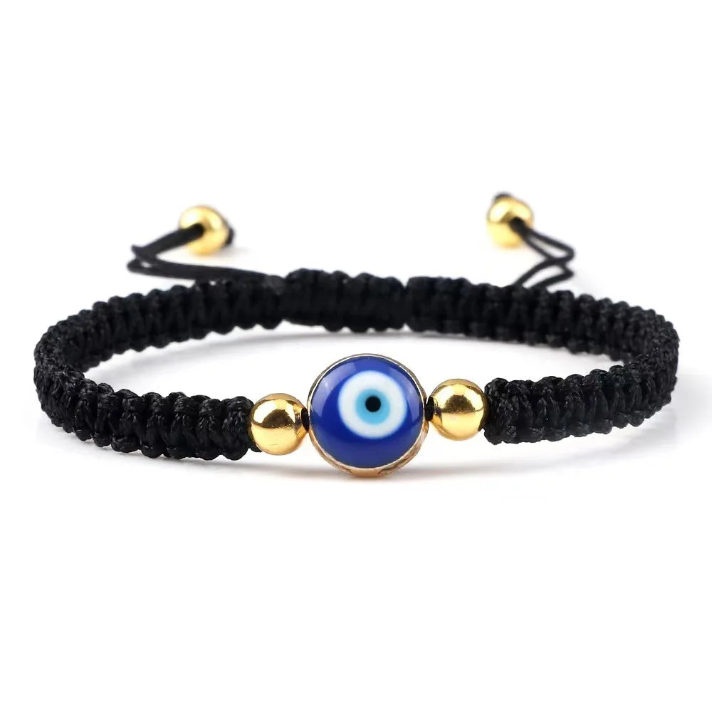 Pulseras Hombre Weaved Men's Fatima Hamsa Hand Bracelet Man Braided Turkish Evil Eye Bracelets For Men Women Spiritual Jewelry