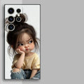 Case for Samsung Galaxy S26 S25 Ultra S20 Note 20 Ultra 8 9 10 S23 S21 FE S10 S9 S24 Plus Funda Phone Cover Cartoon Girl