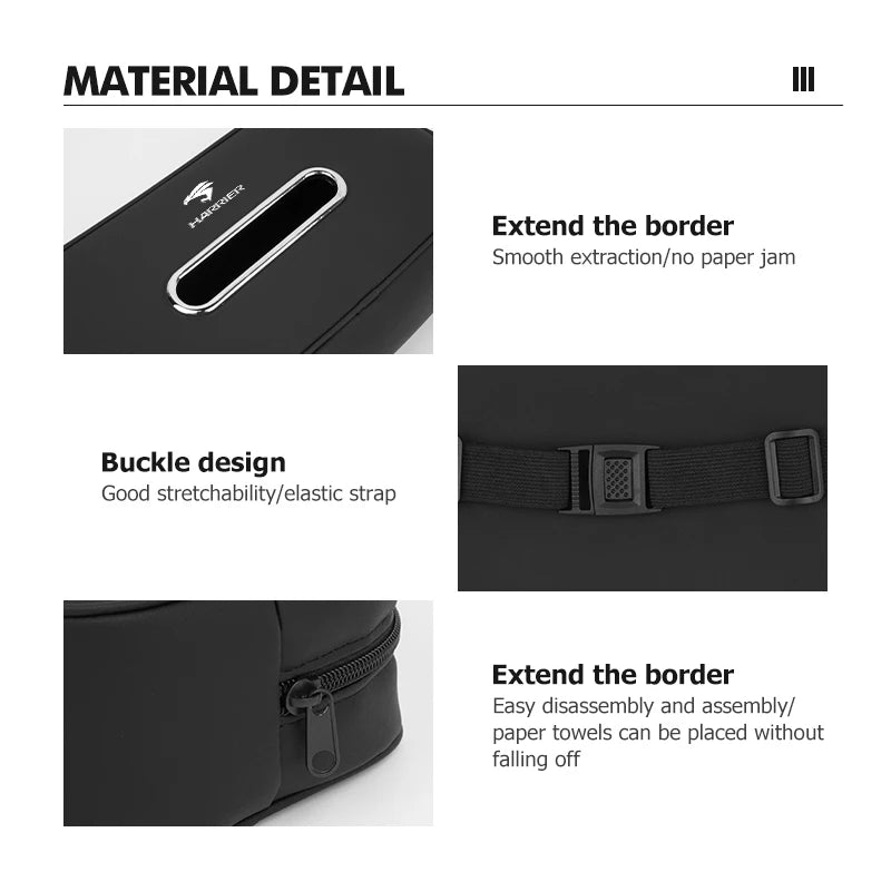 Car Logo Tissue Storage Box Armrests Sunshades Seat Accessories For Toyota Harrier 30 60 80 XU30 XU60 XU80 2022 2023
