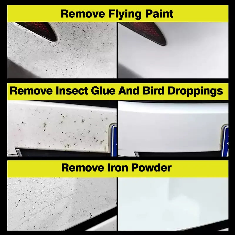 White Car Wash Mud Clay Bar - Safe Paint Decontamination, Removes Iron Powder, Flying Paint & Stubborn Stains