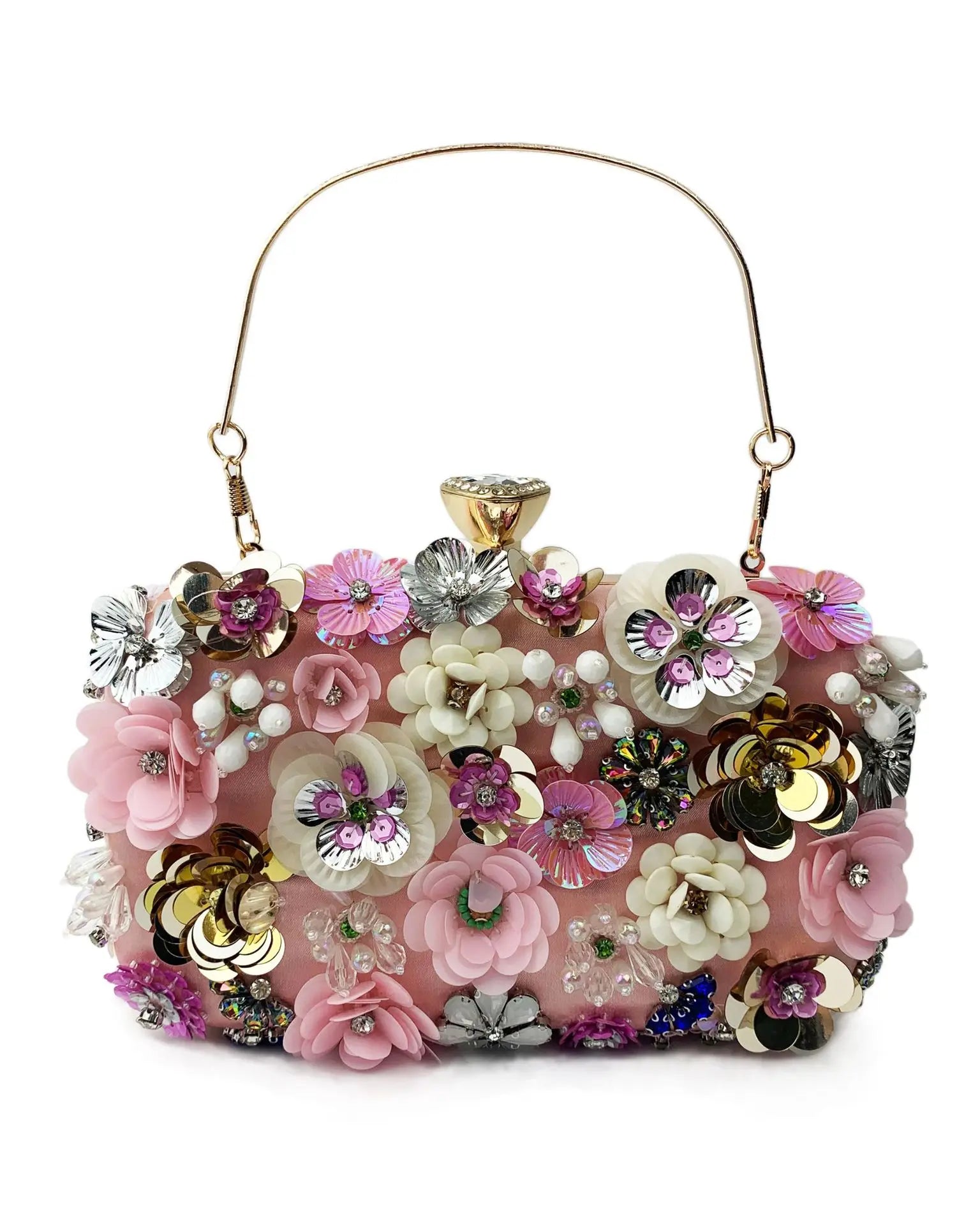 Fashion Women Bags Flower Diamonds Embroidery Small Clutch Luxury Lady Handbags Evening Bags New Arrival Chain Shoulder Purse