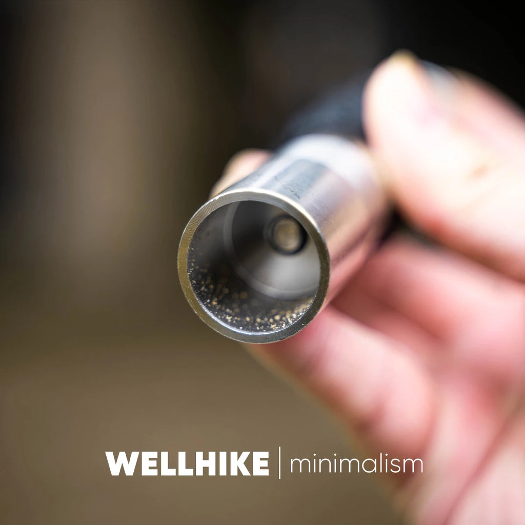 WELLHIKE Shock Wave Grinder - Stainless Steel Tactical Pepper & Sea Salt Manual Press Spice Shaker with GZ Silicone Sleeve