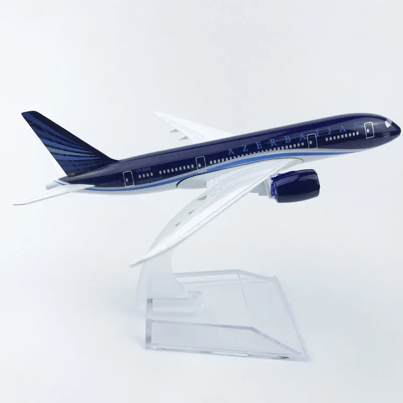 16cm Airplane Model B787 Series Metal 1/400 Scale Planes Airplane Kids Toys Replica Aircraft Plane Tarmac Collectible Display
