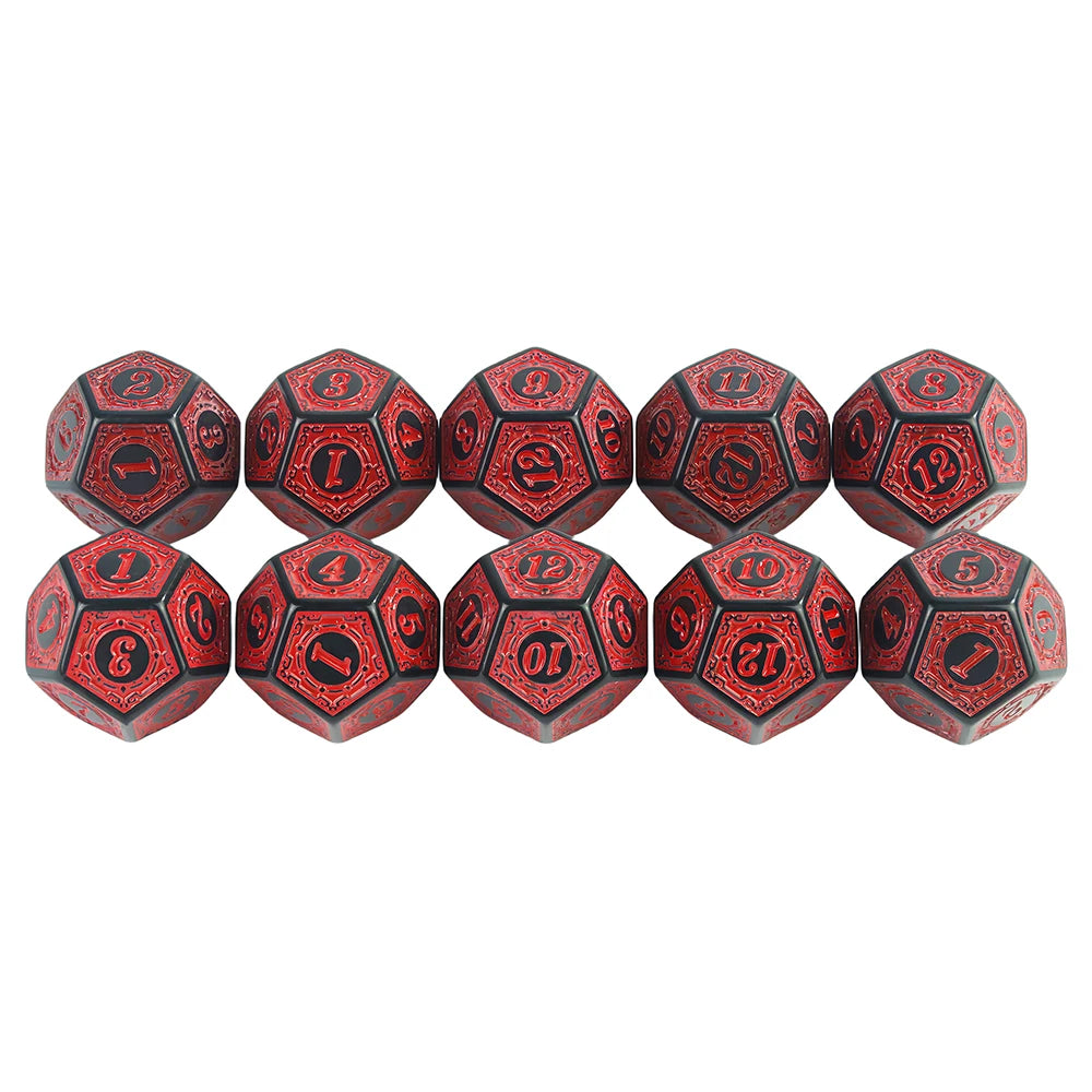 D12 Dice Set 10PCS 12 Sided for Board Games Dragon Rpg Dados Jogos Dnd As Christmas Birthday Gift