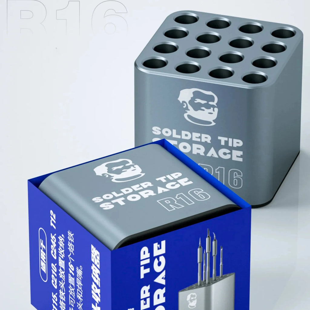 Mechanical R16 Multifunctional Soldering Iron Tips Storage Box For C210 C245 C115 T12 Heating Core Organizer Welding Head Holder