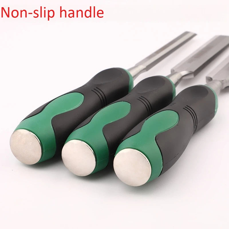 1Pc 10-25mm Wood Chisel Slotting Tool Steel Flat Chisel for Wood Carving Hardware Tool