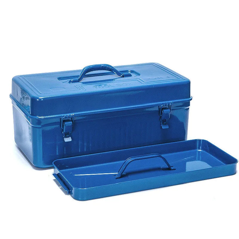 Blue Double Layers Tool Box Multifunctional Metal Storage Box Household Electrician Hardware Maintenance Tools Box