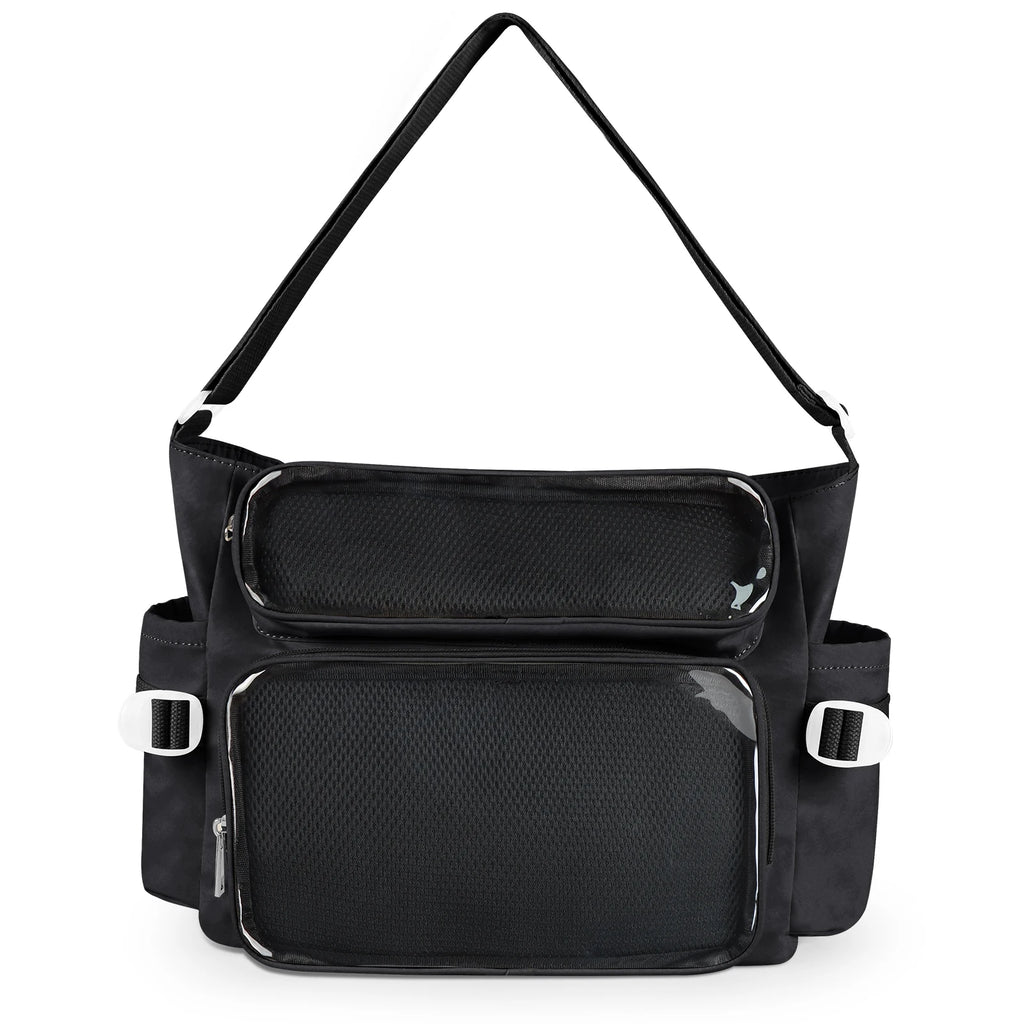 Kawaii Ita Bag Double Transparent Display Nylon Large Capacity Shoulder Crossbody School Tote Bag for Teenage Girls JK Style
