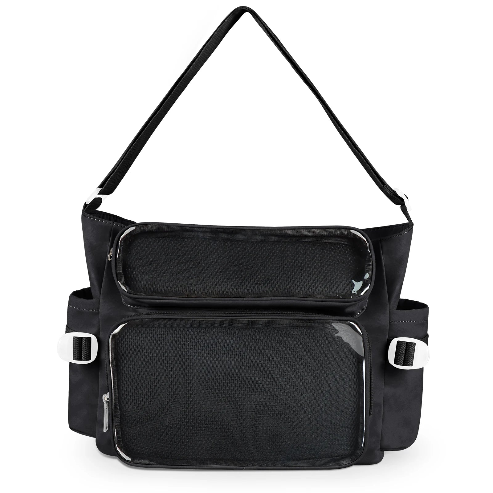 Kawaii Ita Bag Double Transparent Display Nylon Large Capacity Shoulder Crossbody School Tote Bag for Teenage Girls JK Style
