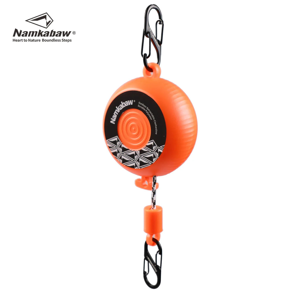8M Retractable Clothesline Outdoor Travel Hand-cranked Extendable Drying Rack Laundry Portable for Camping Hiking Tools