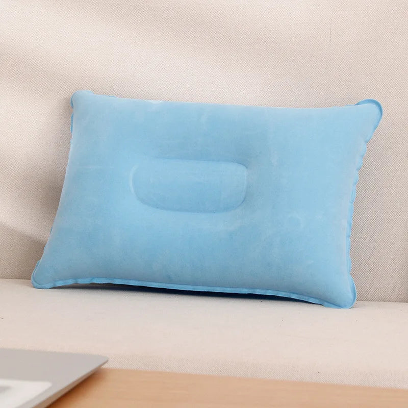 1 Pack Inflatable Pillow, Squared Ultralight Camping Travel Pillow Desk Rest Neck Support for Hiking Backpacking Office