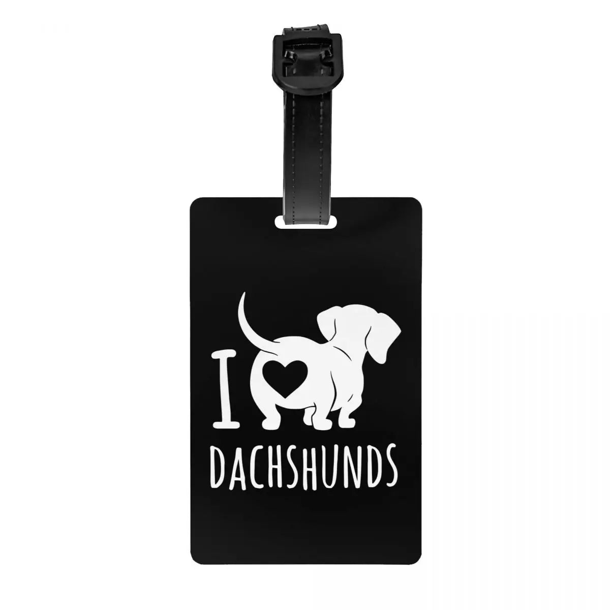 Custom Dachshunds Dog Luggage Tag Privacy Protection Badger Sausage Wiener Baggage Tags Travel Bag Labels Suitcase