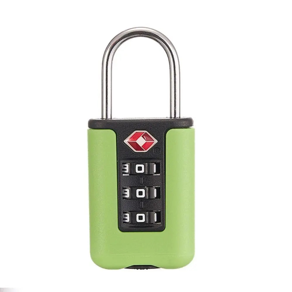 Durable TSA 3 Digit Combination Lock Anti-theft Security Tool Customs Password Lock Contrast Color Padlock Travel