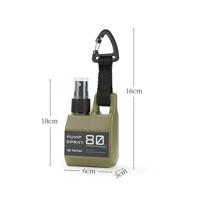 80ml Outdoor Portable Camping Pump Perfume Refillable Spray Bottle Empty with Buckle Cosmetic Containers Atomizer Bottle Travel